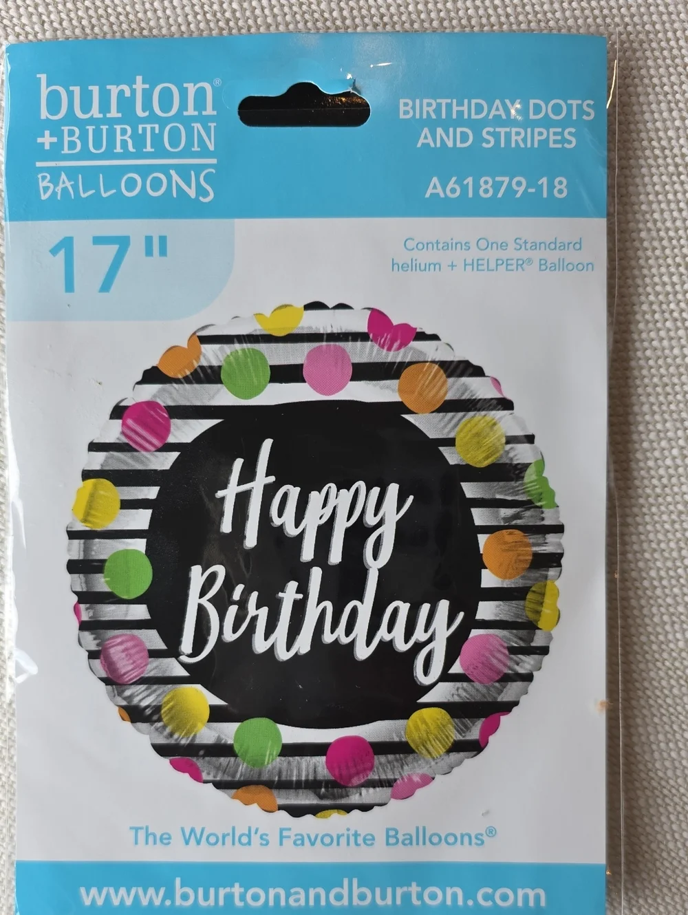Multicolor Happy Birthday Foil Balloon Duo